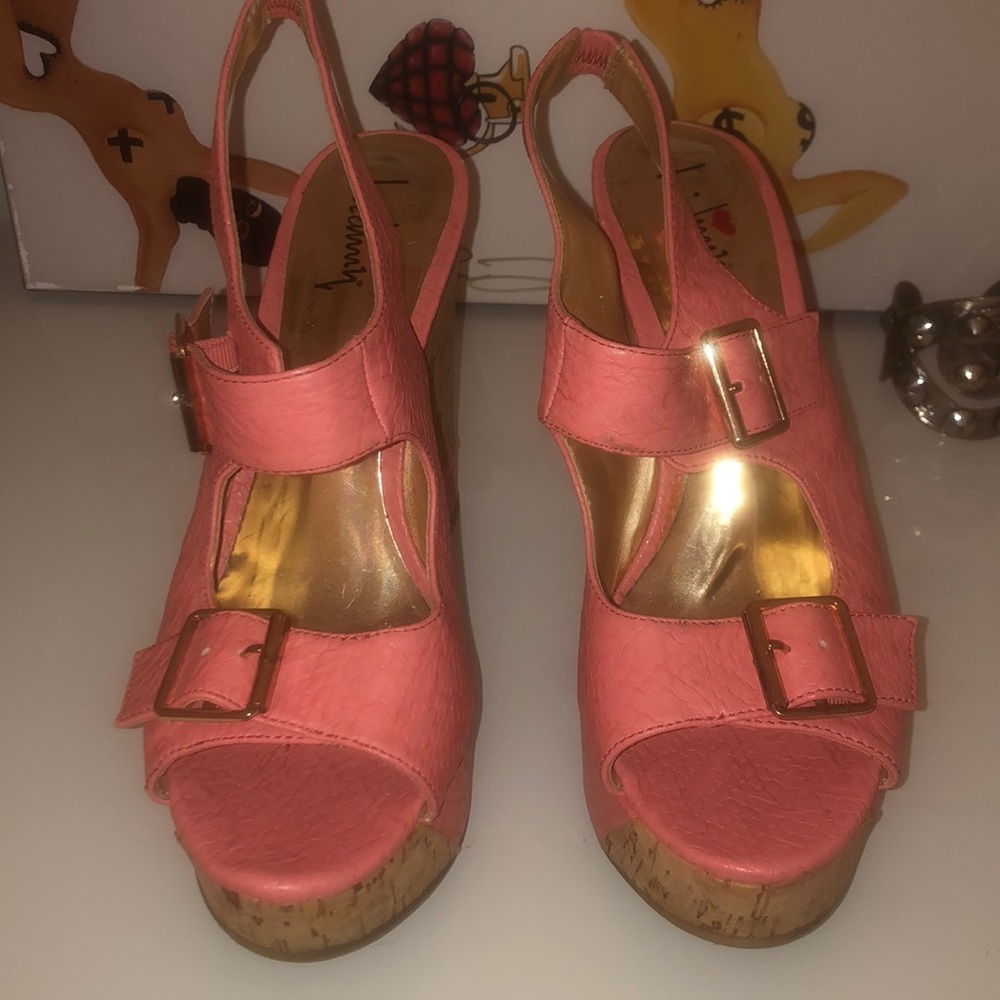 Luchiney Coral Wedge Sandal